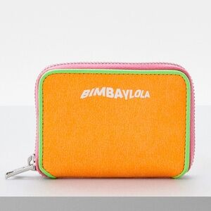 Bimba Y Lola Orange and Pink Wallet